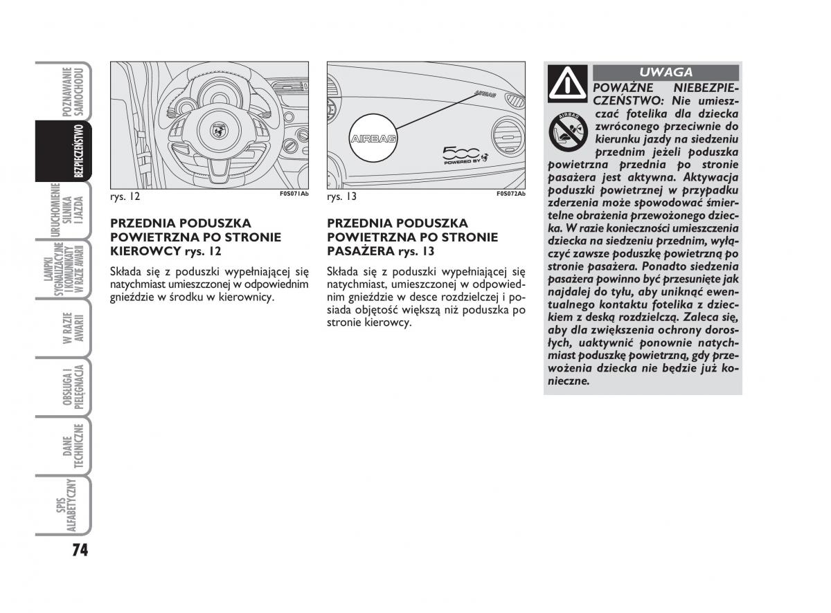 Abarth 500 instrukcja obslugi / page 75