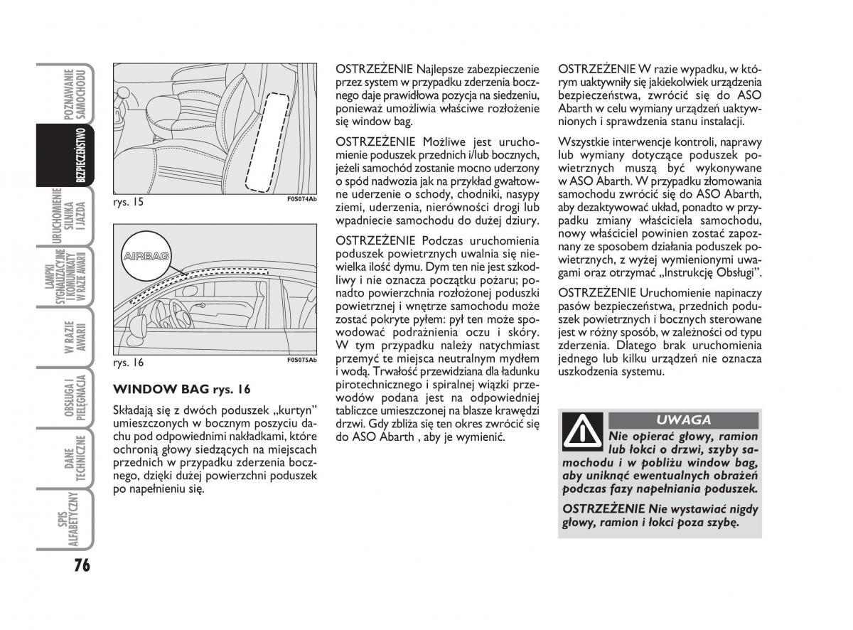 Abarth 500 instrukcja obslugi / page 77