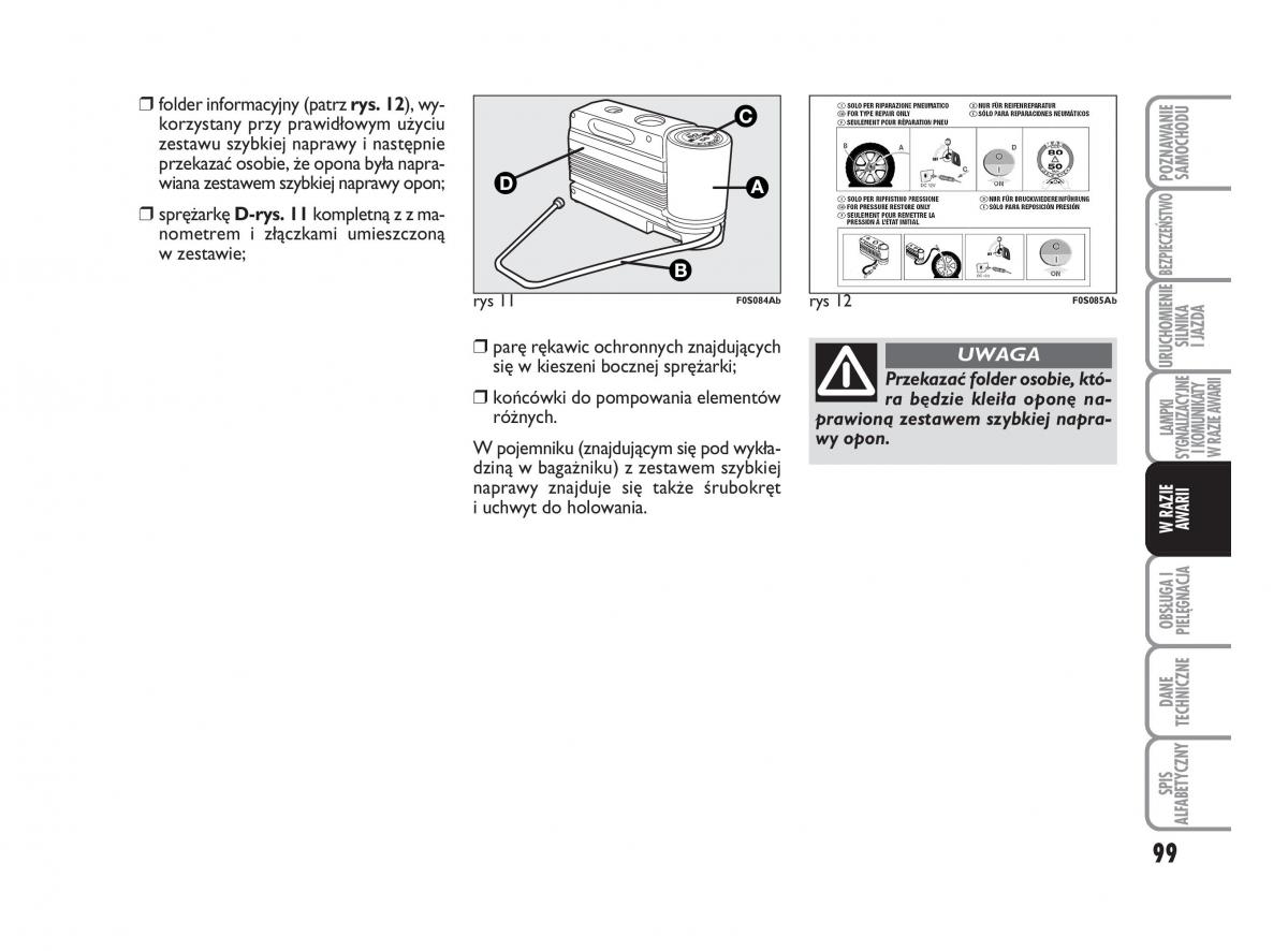 Abarth 500 instrukcja obslugi / page 100