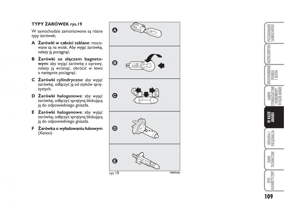 Abarth 500 instrukcja obslugi / page 110