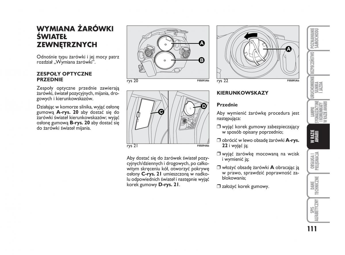 Abarth 500 instrukcja obslugi / page 112