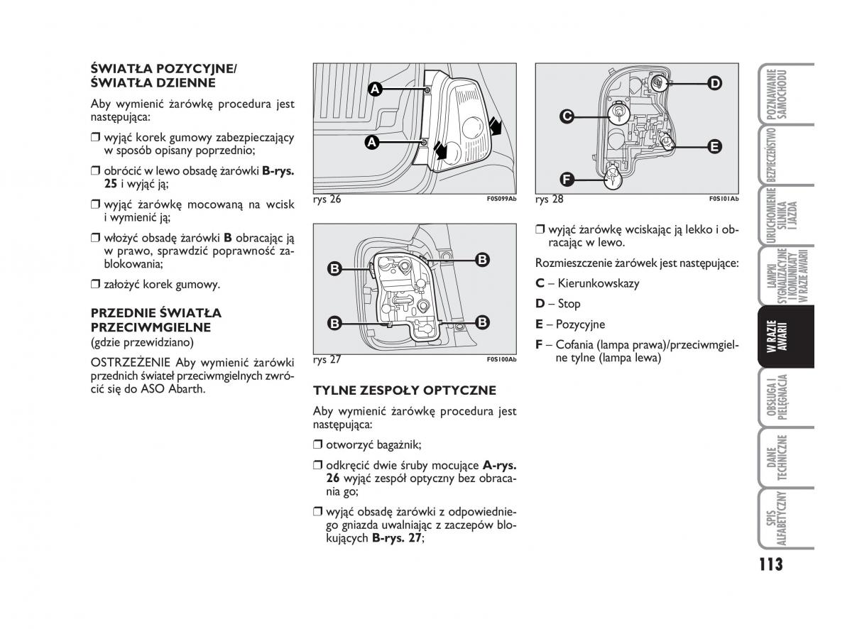 Abarth 500 instrukcja obslugi / page 114