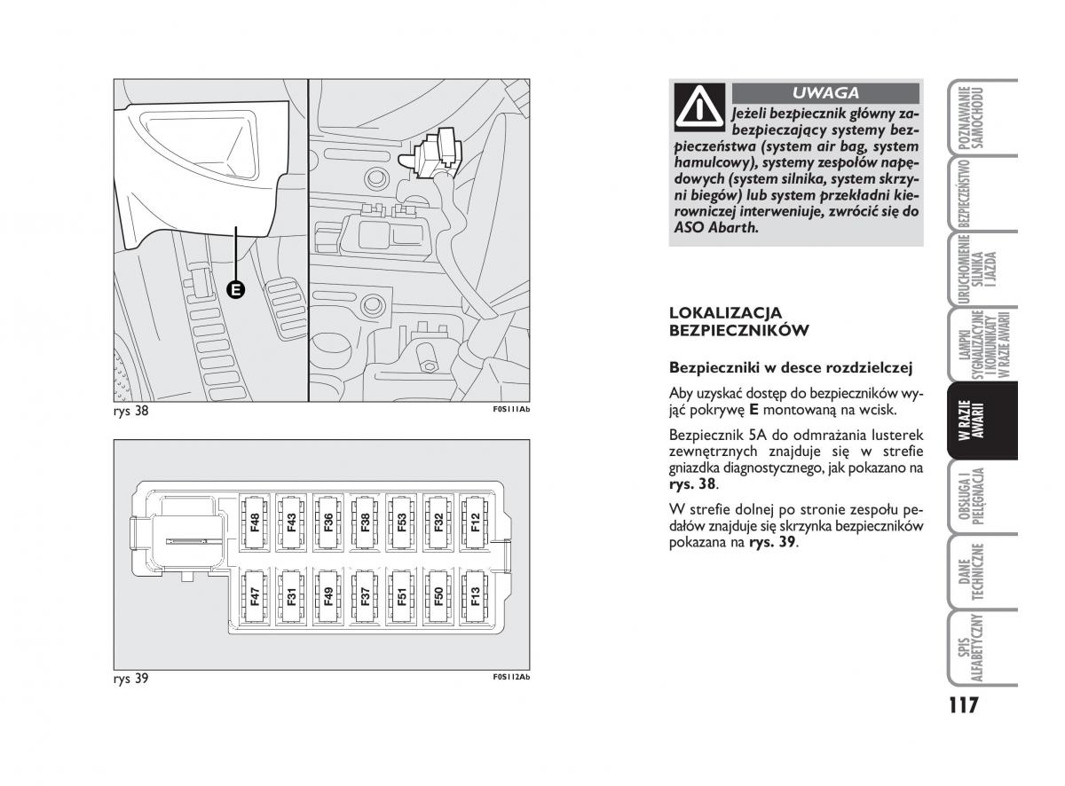 Abarth 500 instrukcja obslugi / page 118