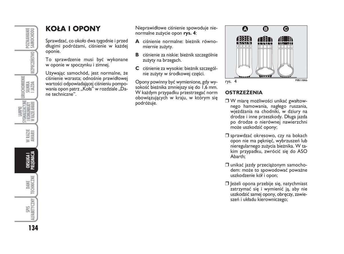 Abarth 500 instrukcja obslugi / page 135