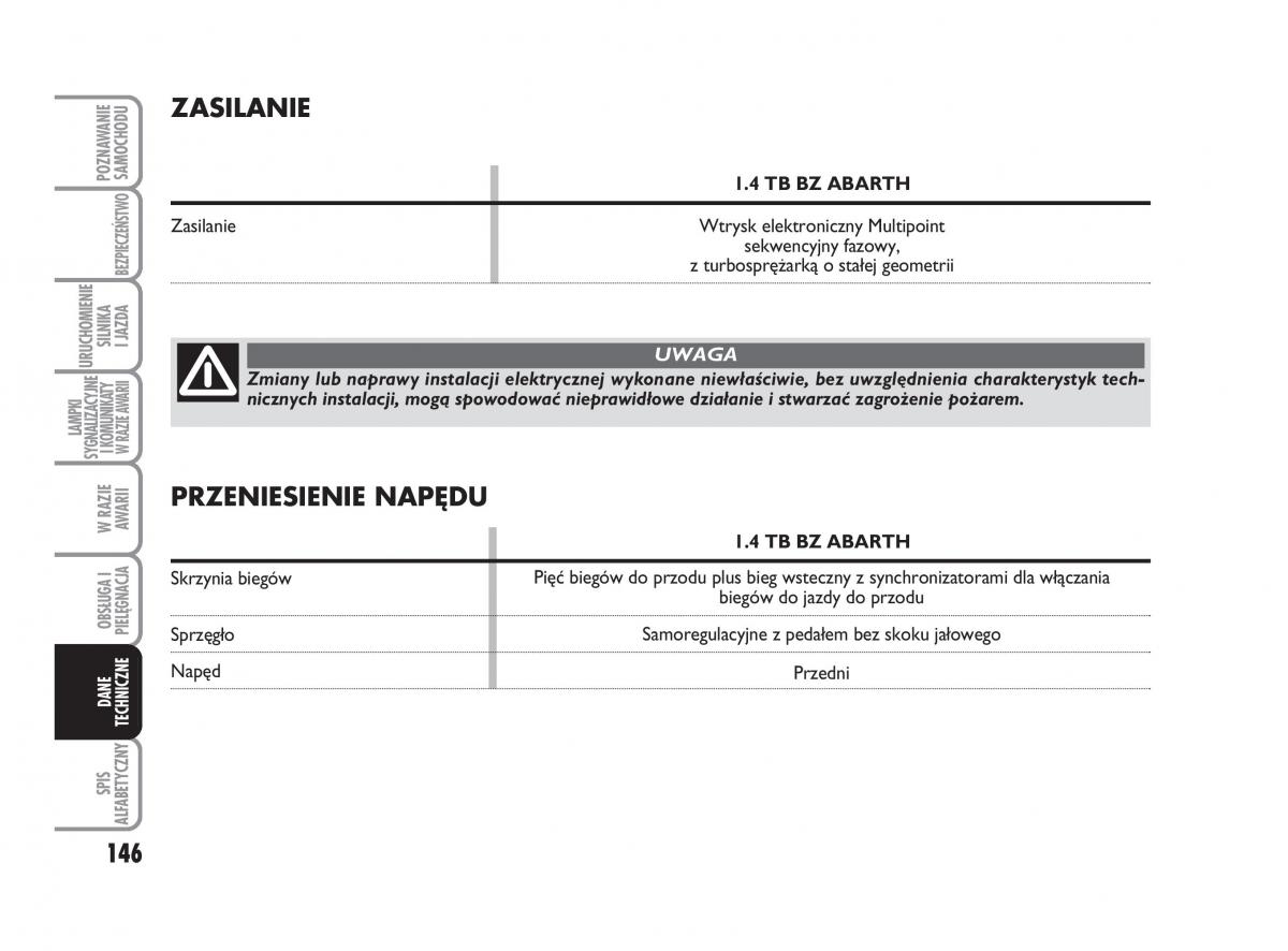 Abarth 500 instrukcja obslugi / page 147