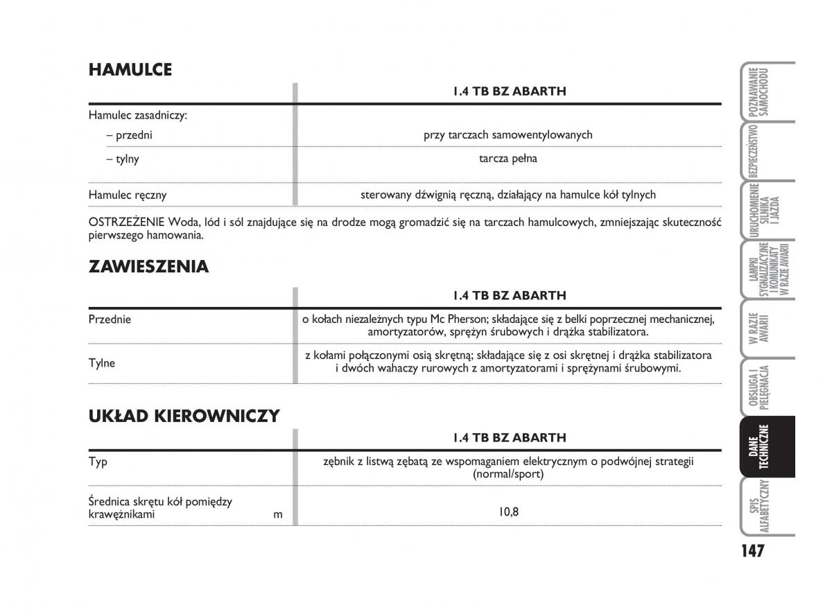 Abarth 500 instrukcja obslugi / page 148