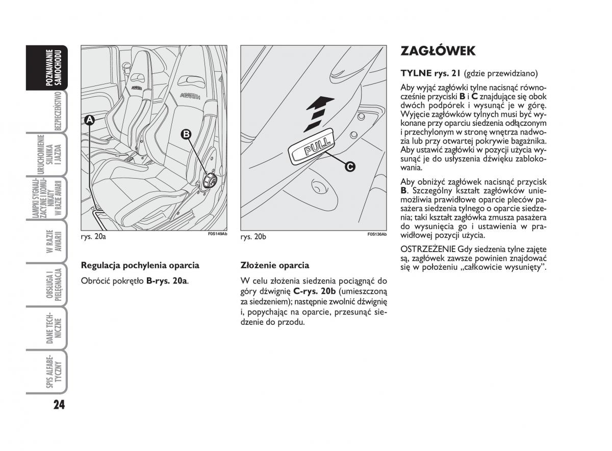 Abarth 500 instrukcja obslugi / page 25