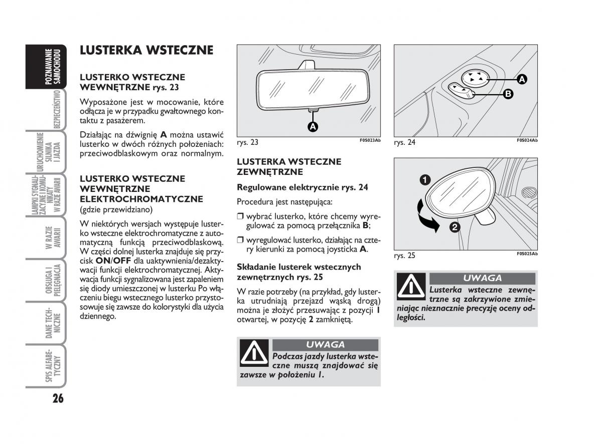 Abarth 500 instrukcja obslugi / page 27