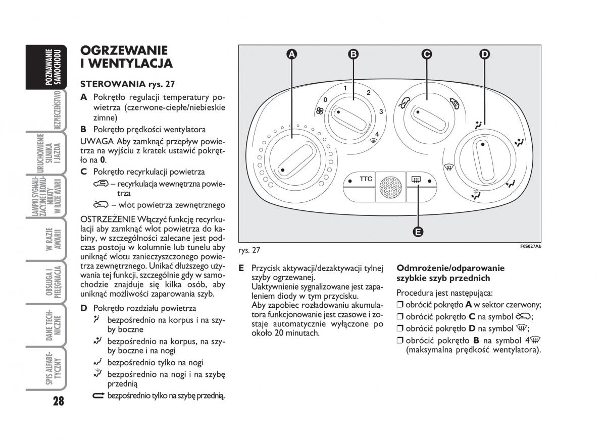 Abarth 500 instrukcja obslugi / page 29