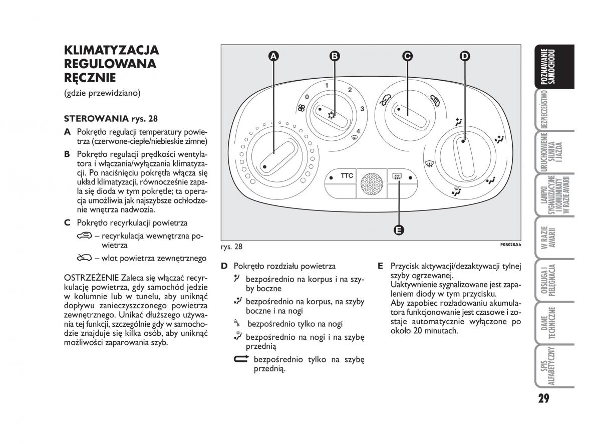 Abarth 500 instrukcja obslugi / page 30