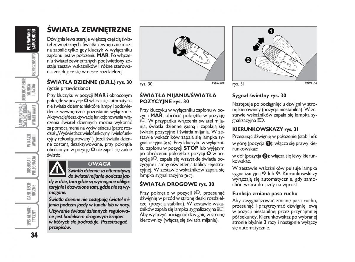 Abarth 500 instrukcja obslugi / page 35