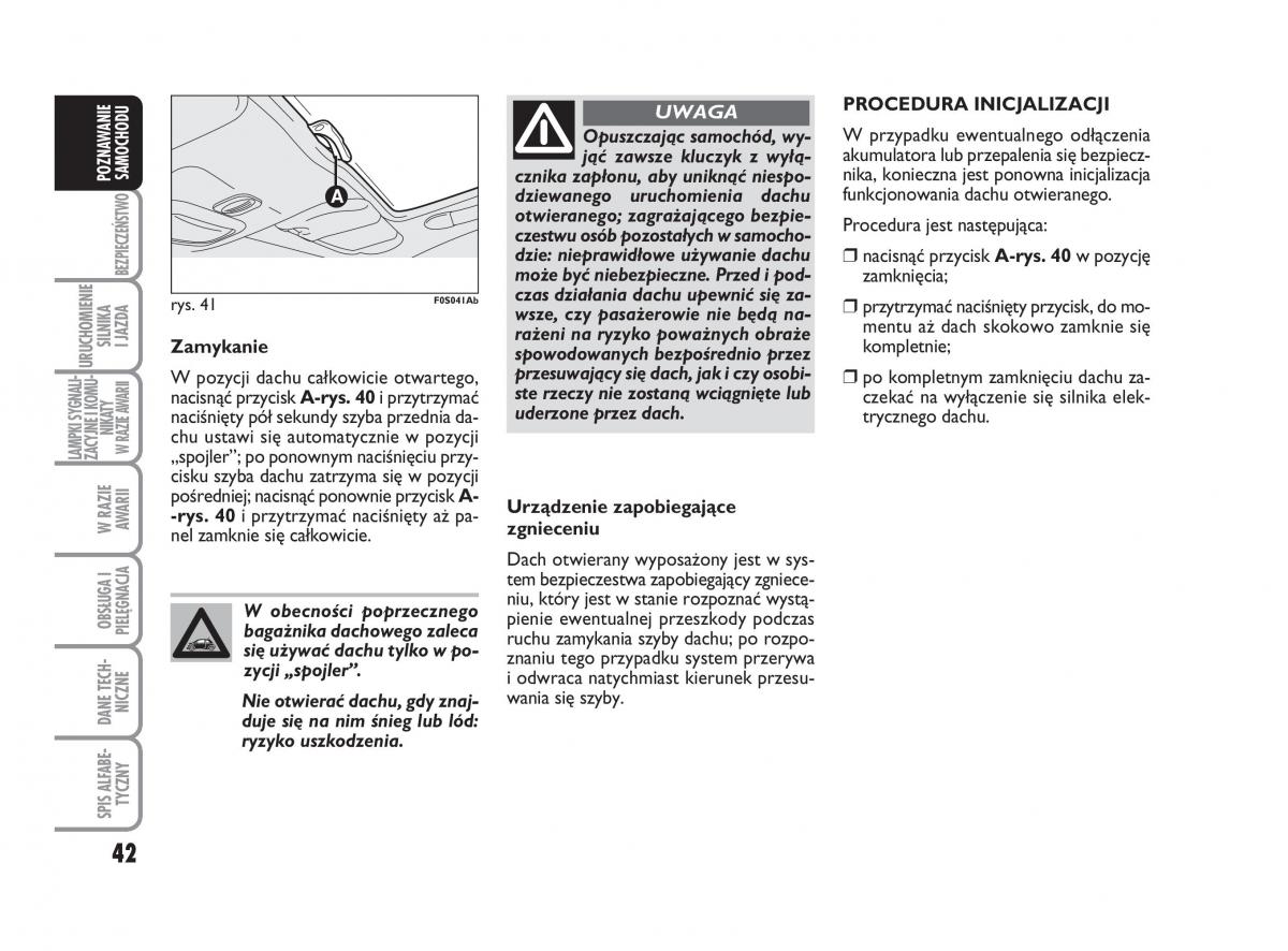 Abarth 500 instrukcja obslugi / page 43