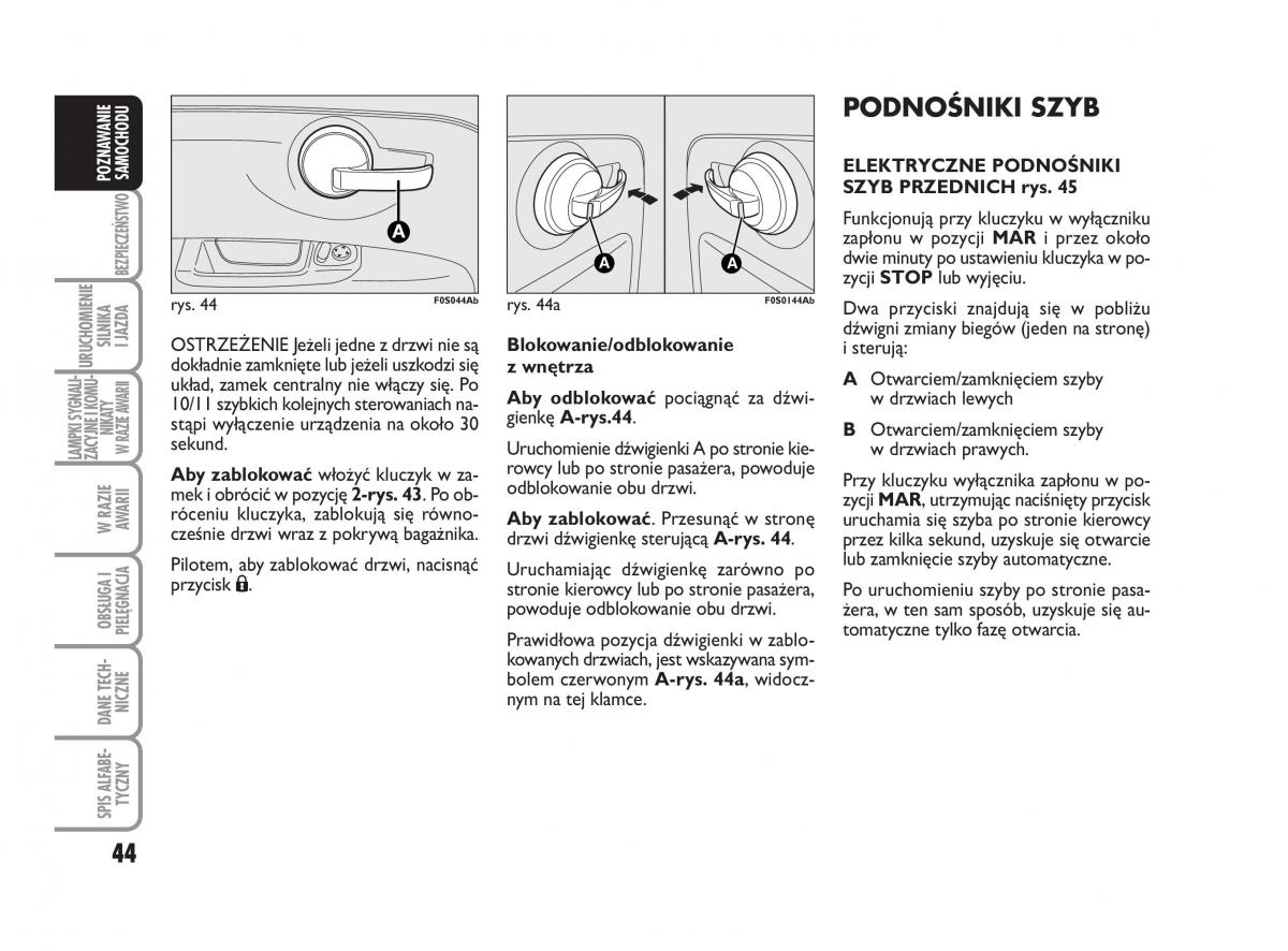 Abarth 500 instrukcja obslugi / page 45