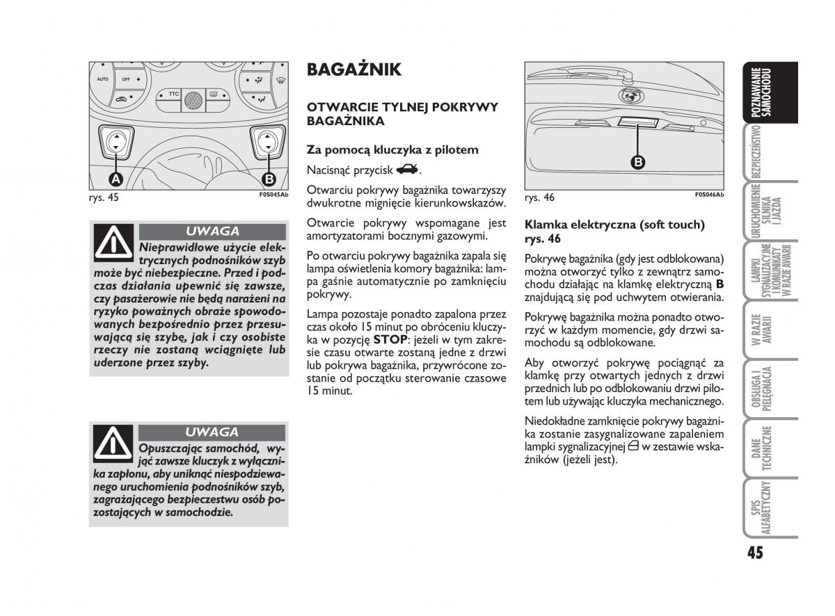 Abarth 500 instrukcja obslugi / page 46