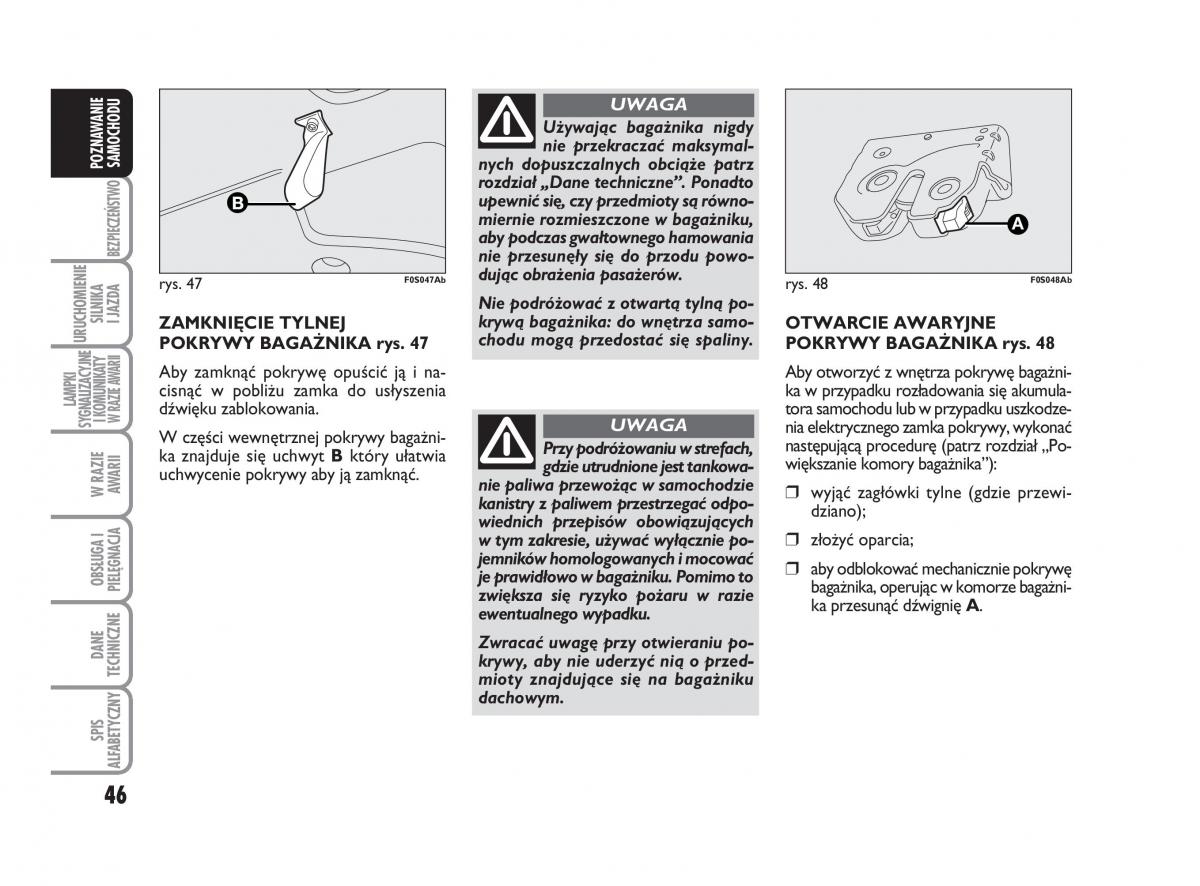 Abarth 500 instrukcja obslugi / page 47