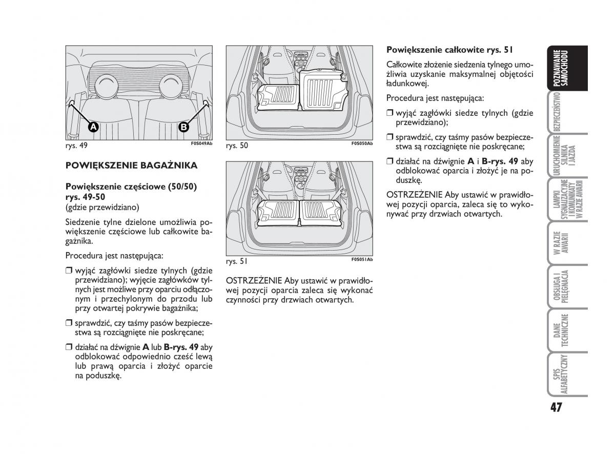 Abarth 500 instrukcja obslugi / page 48