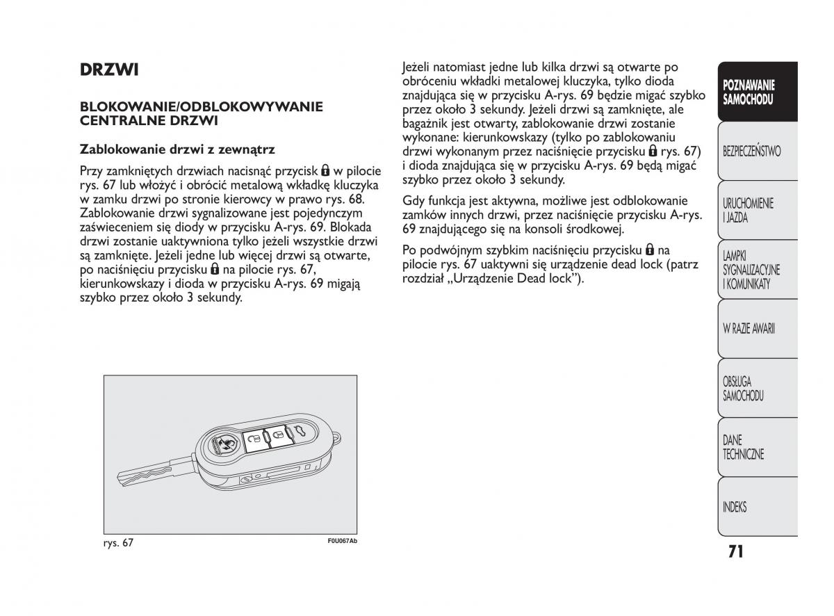 manual  Abarth Punto instrukcja / page 72