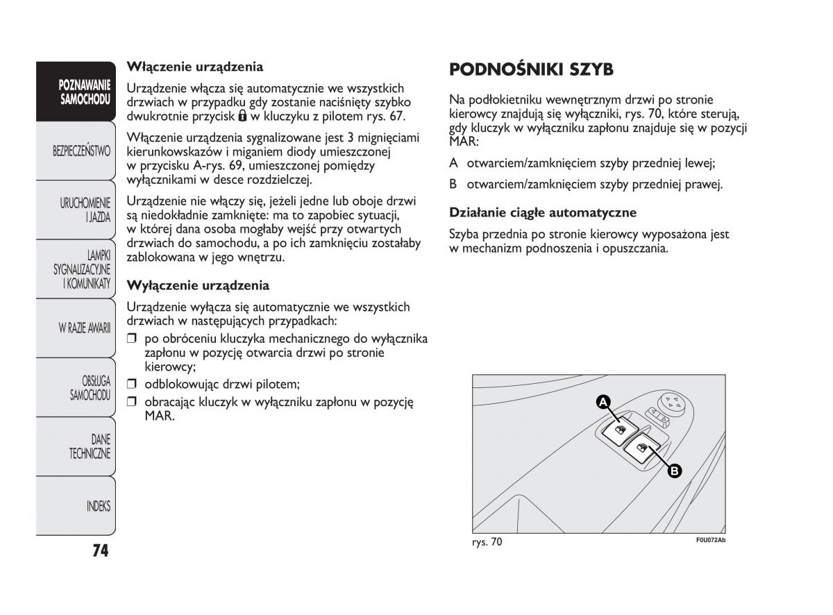 manual  Abarth Punto instrukcja / page 75