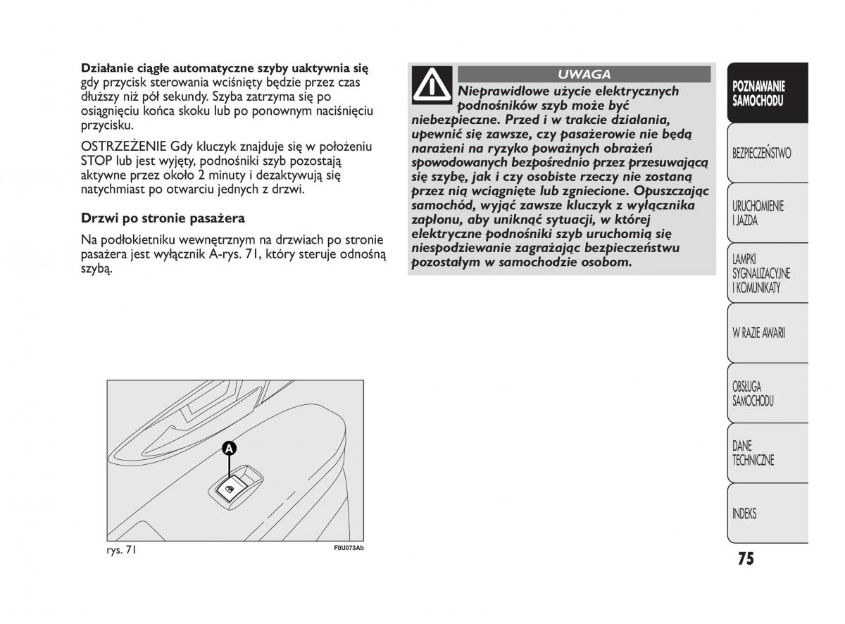 manual  Abarth Punto instrukcja / page 76