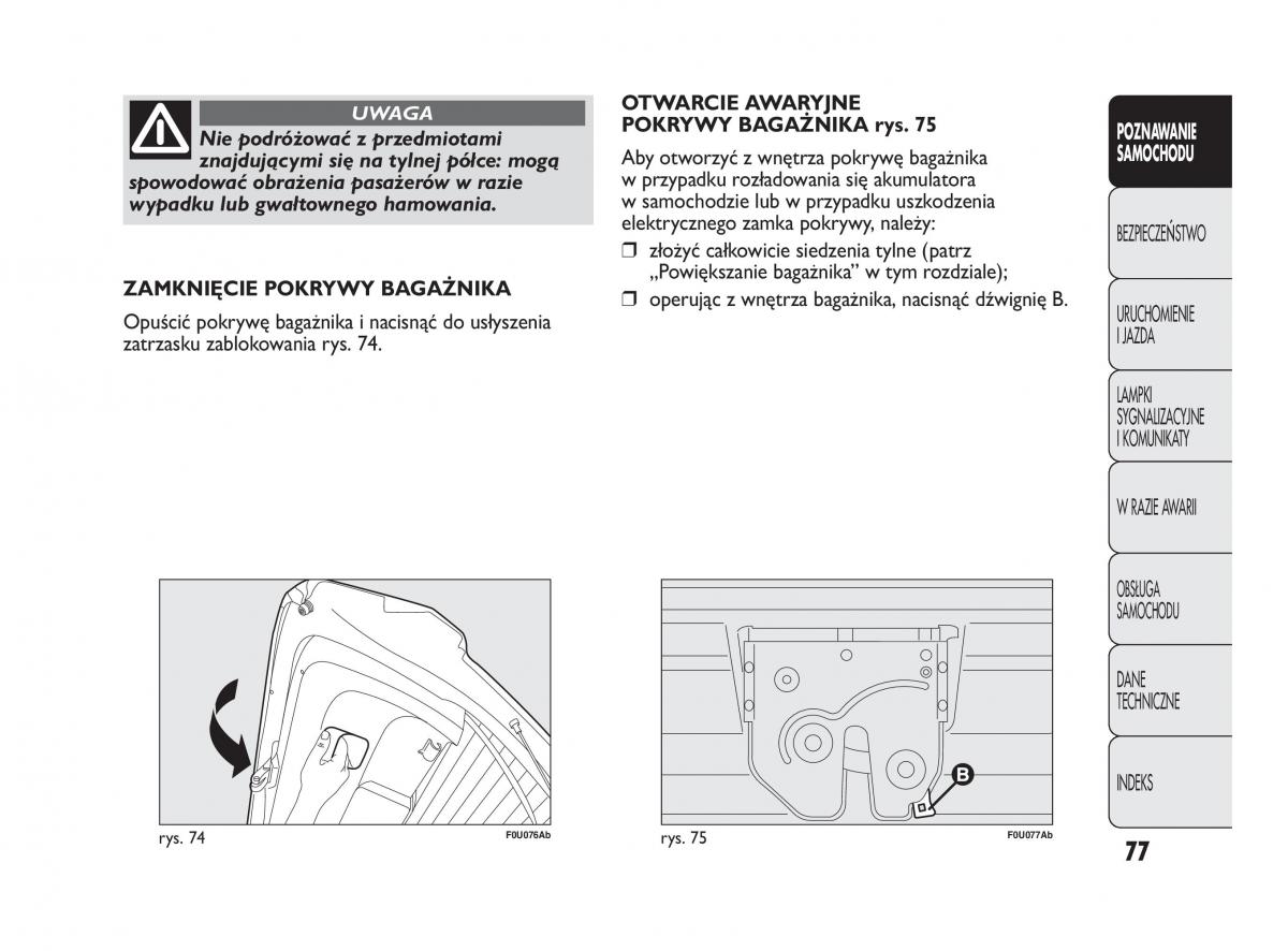 manual  Abarth Punto instrukcja / page 78