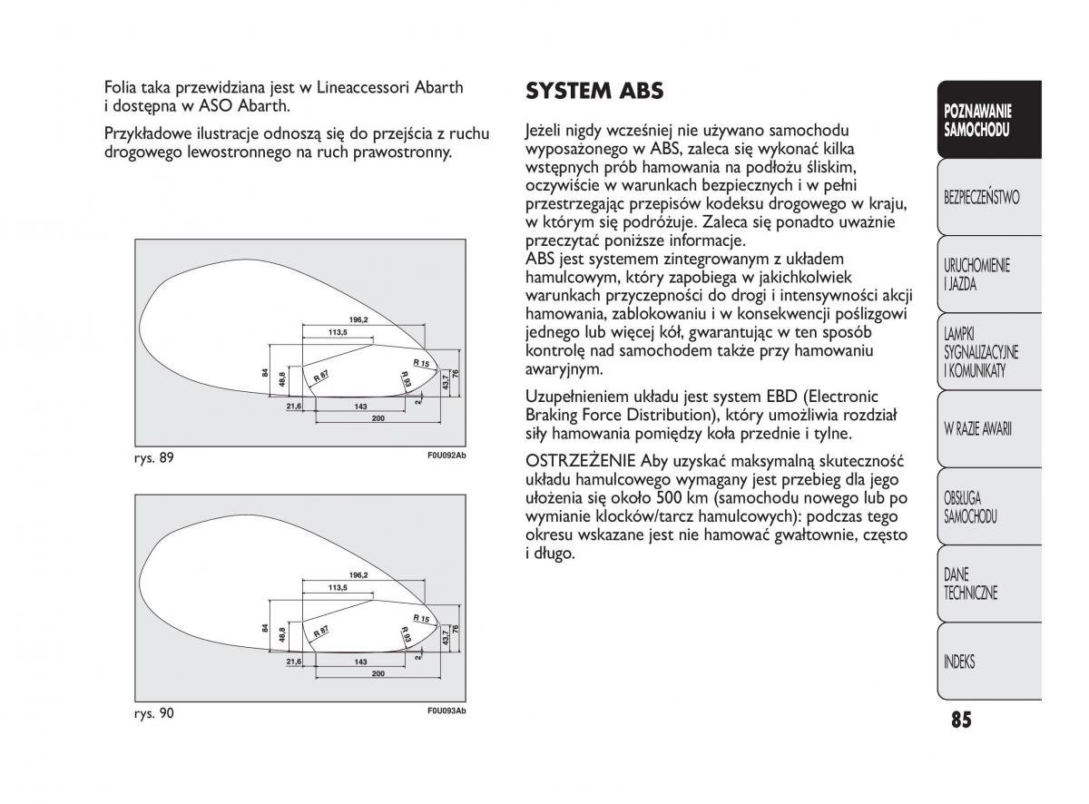 manual  Abarth Punto instrukcja / page 86