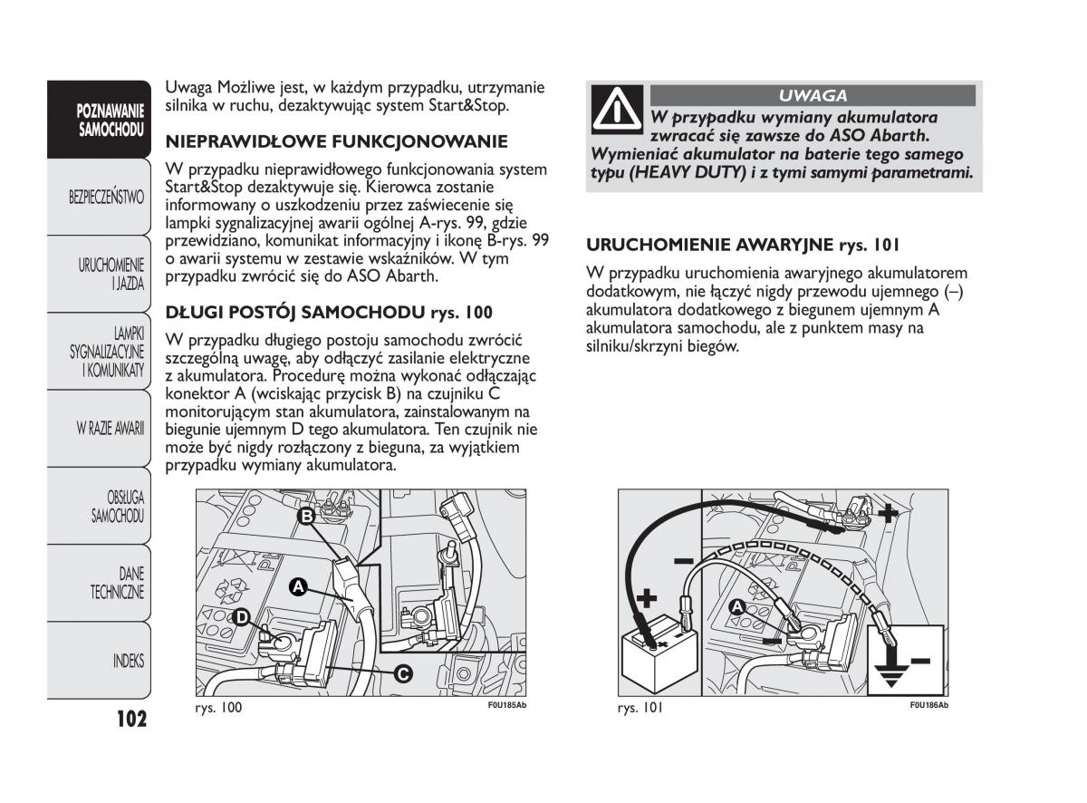 manual  Abarth Punto instrukcja / page 103