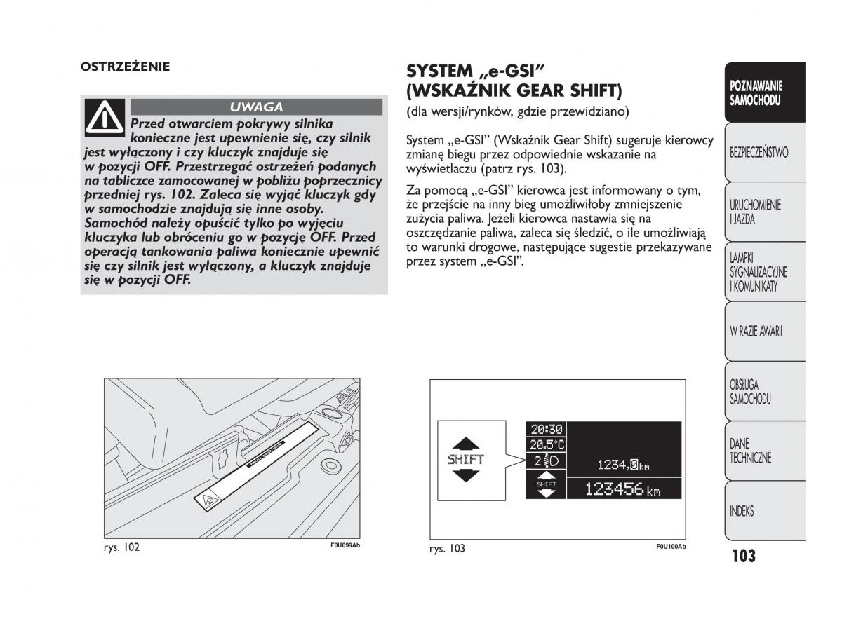 manual  Abarth Punto instrukcja / page 104