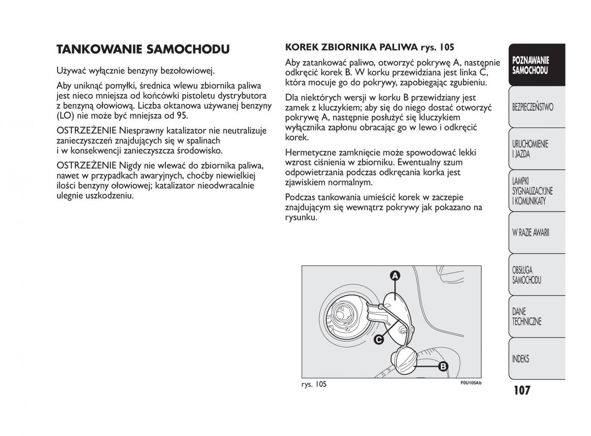 manual  Abarth Punto instrukcja / page 108