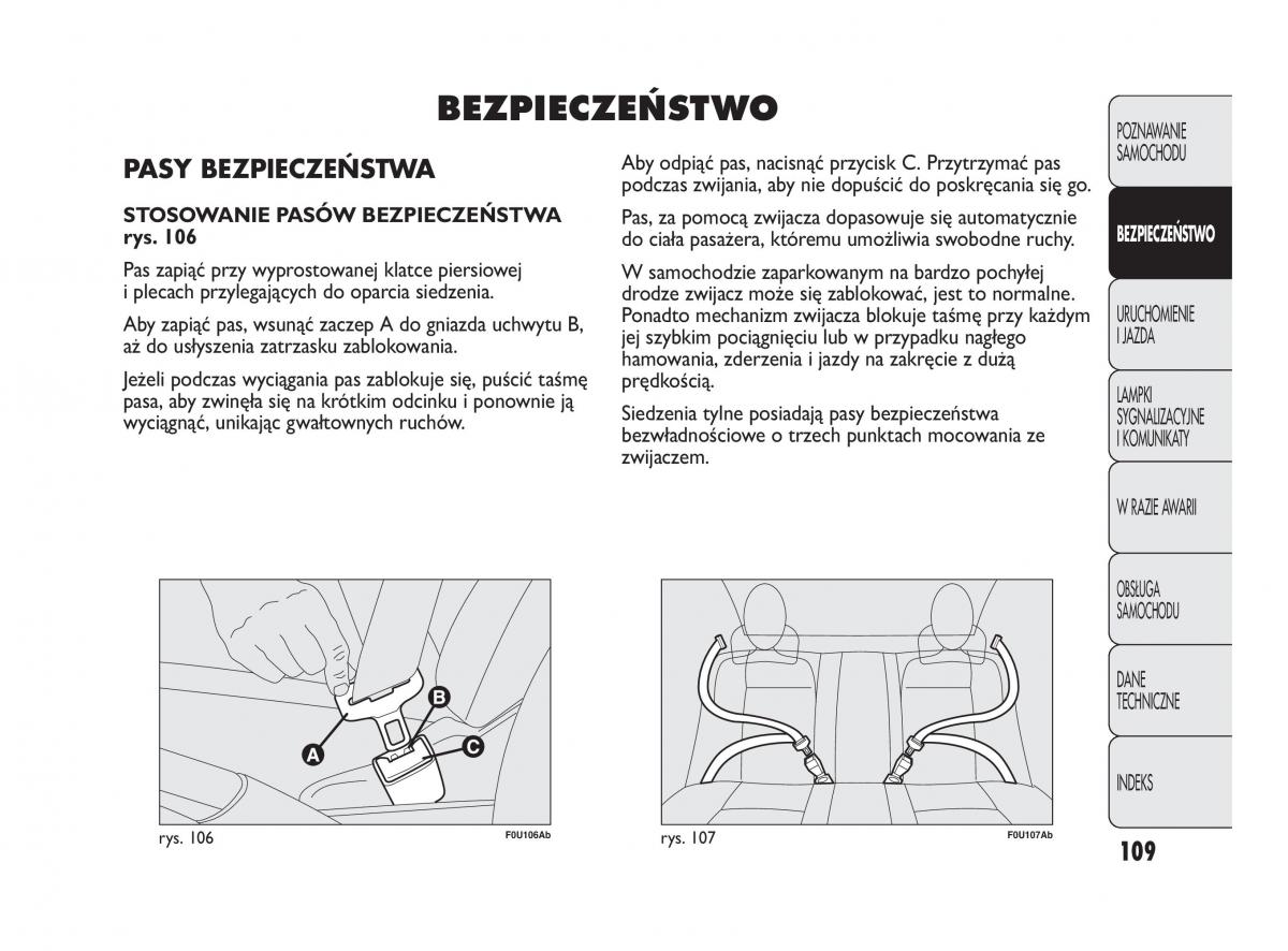 manual  Abarth Punto instrukcja / page 110