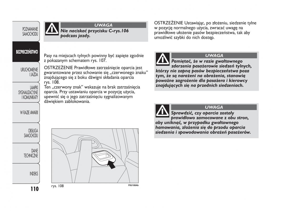 manual  Abarth Punto instrukcja / page 111