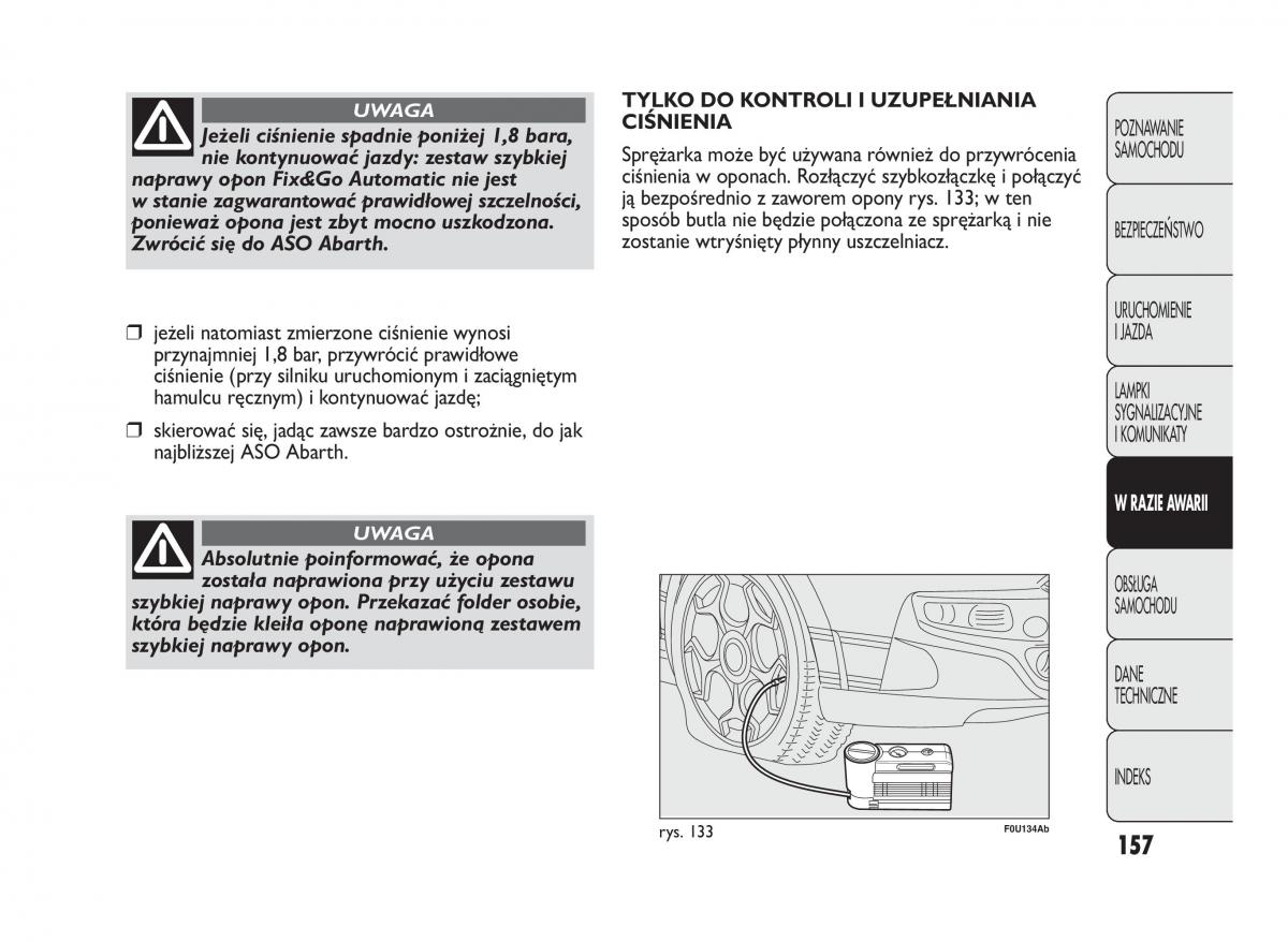 manual  Abarth Punto instrukcja / page 158