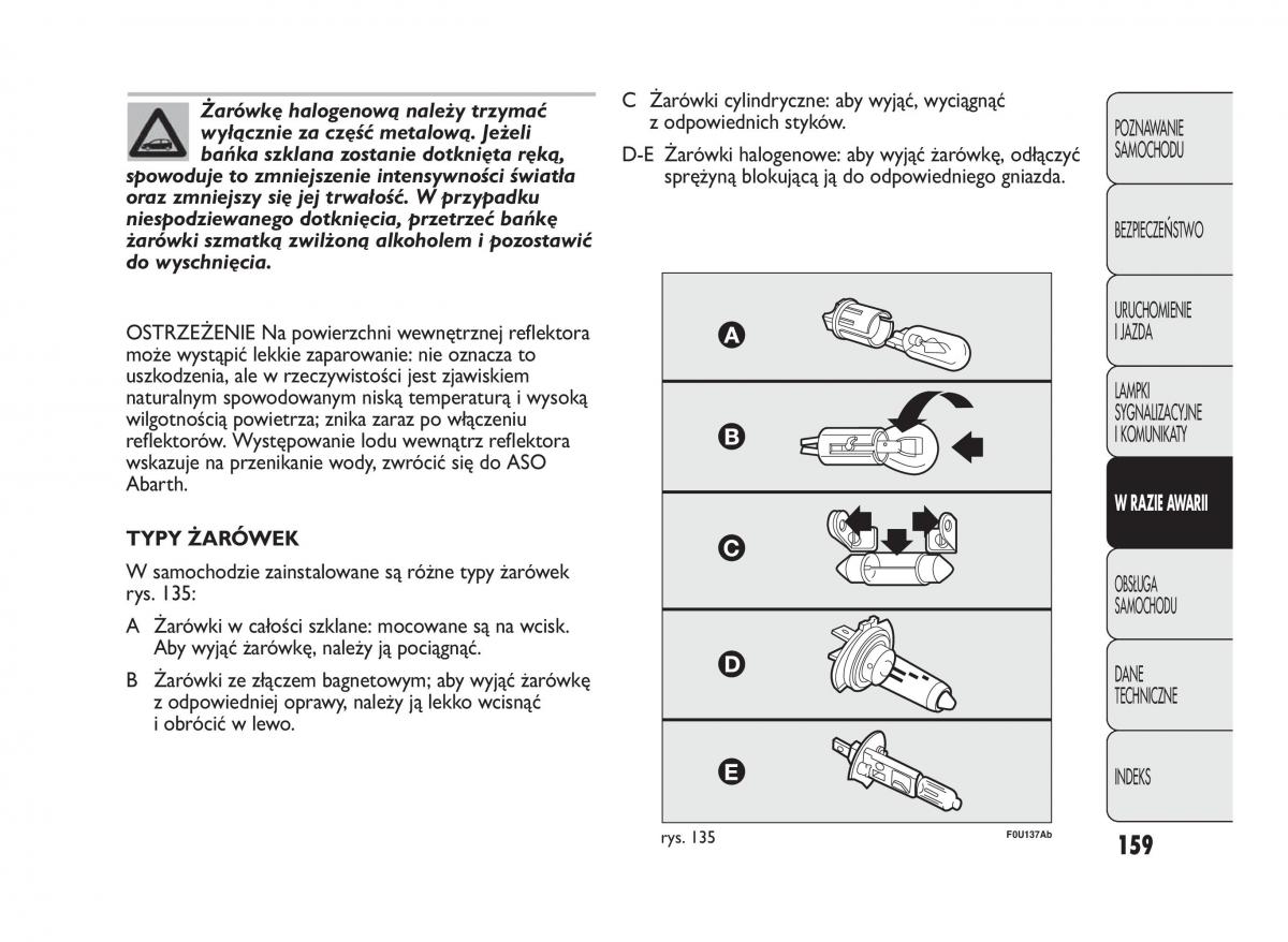 manual  Abarth Punto instrukcja / page 160