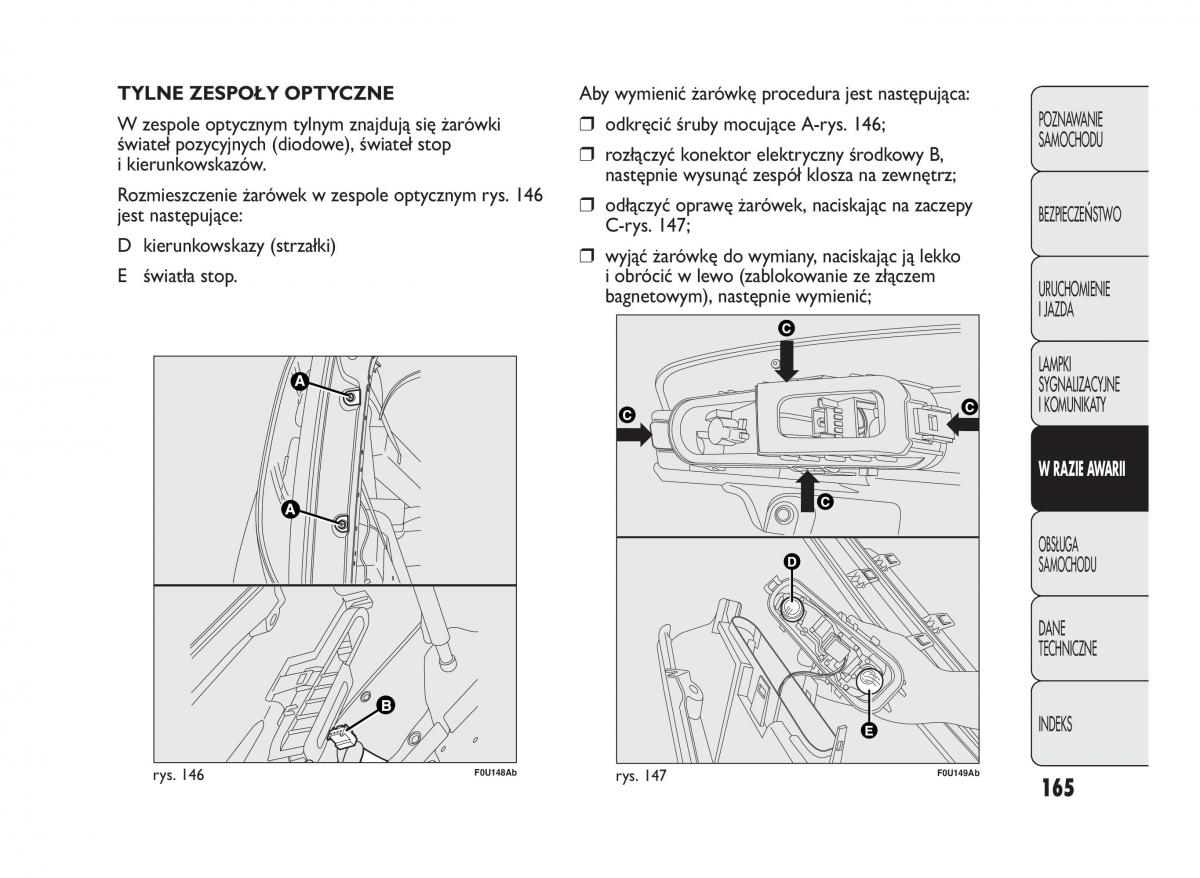 manual  Abarth Punto instrukcja / page 166