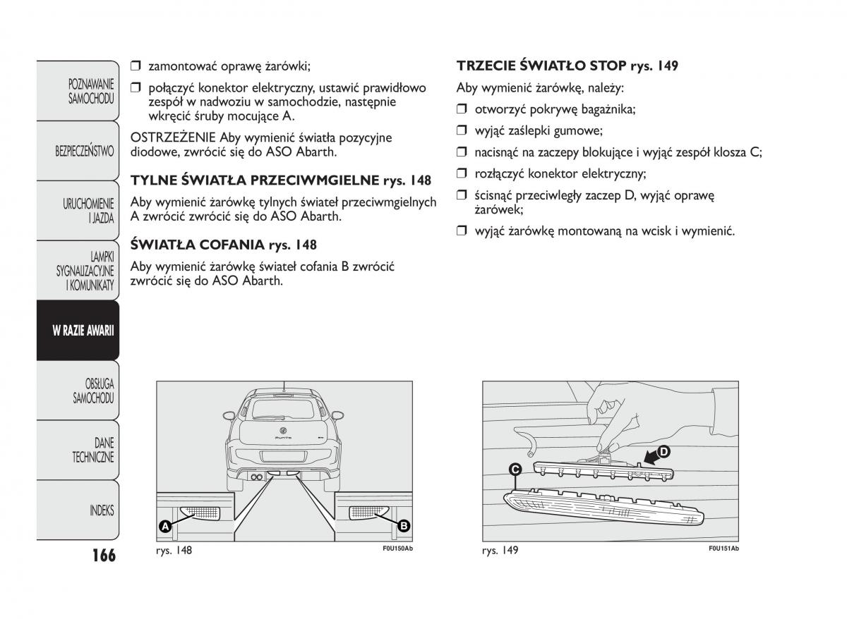 manual  Abarth Punto instrukcja / page 167