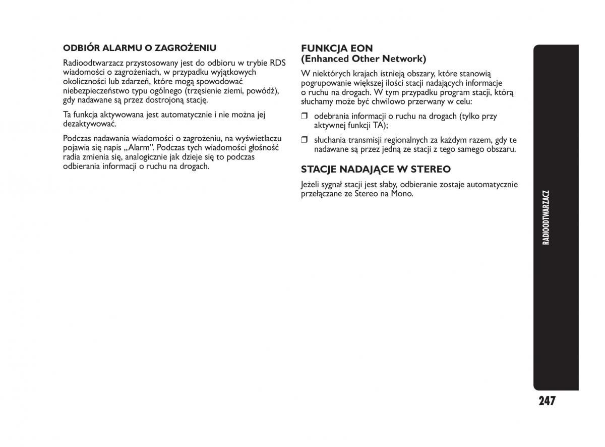 manual  Abarth Punto instrukcja / page 248