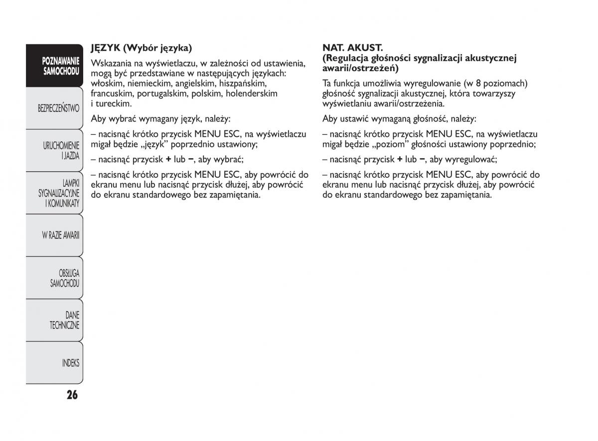 manual  Abarth Punto instrukcja / page 27