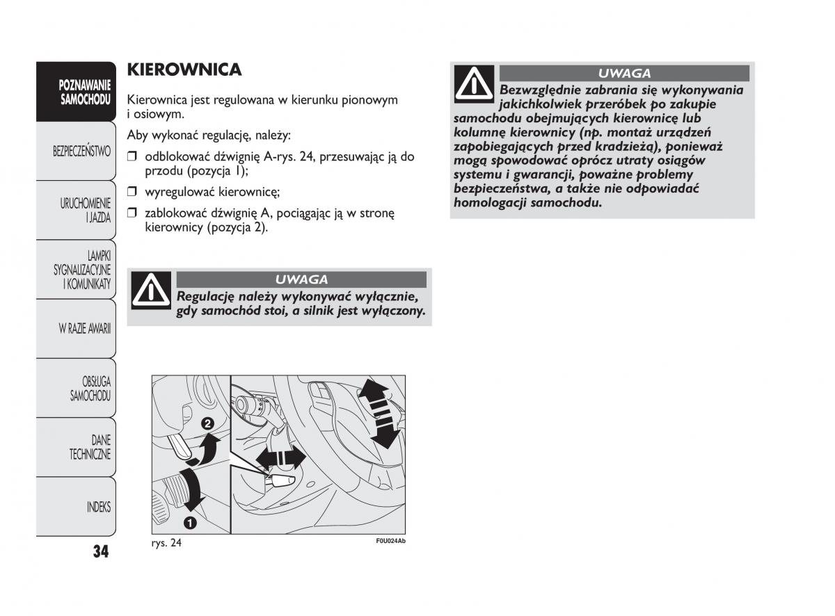 manual  Abarth Punto instrukcja / page 35