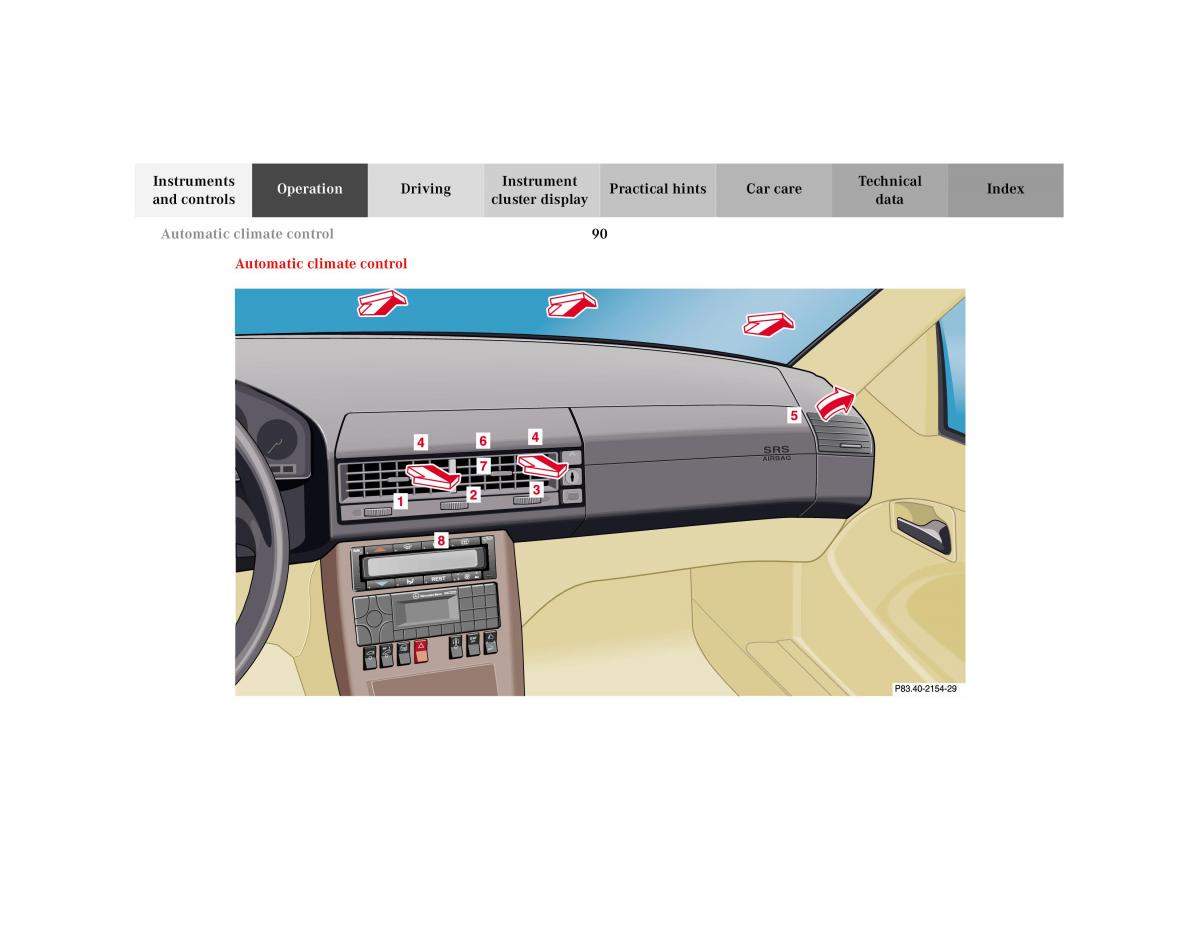 Mercedes Benz SL R129 owners manual / page 94