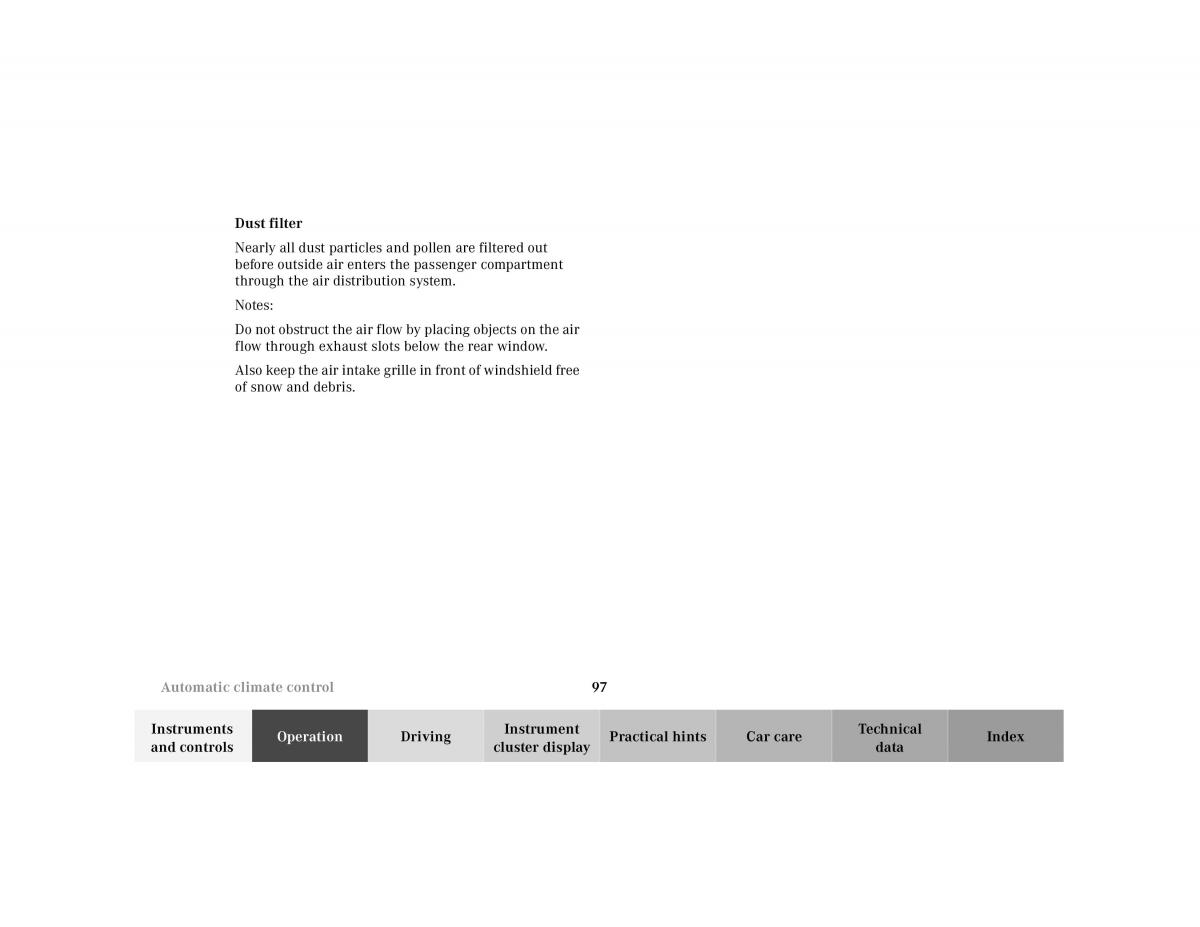 Mercedes Benz SL R129 owners manual / page 101