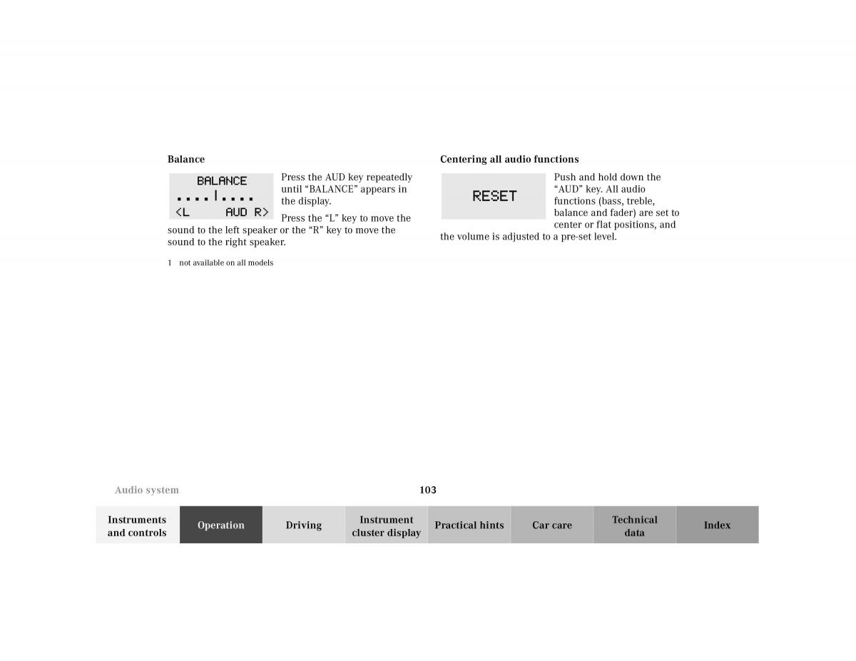 Mercedes Benz SL R129 owners manual / page 107