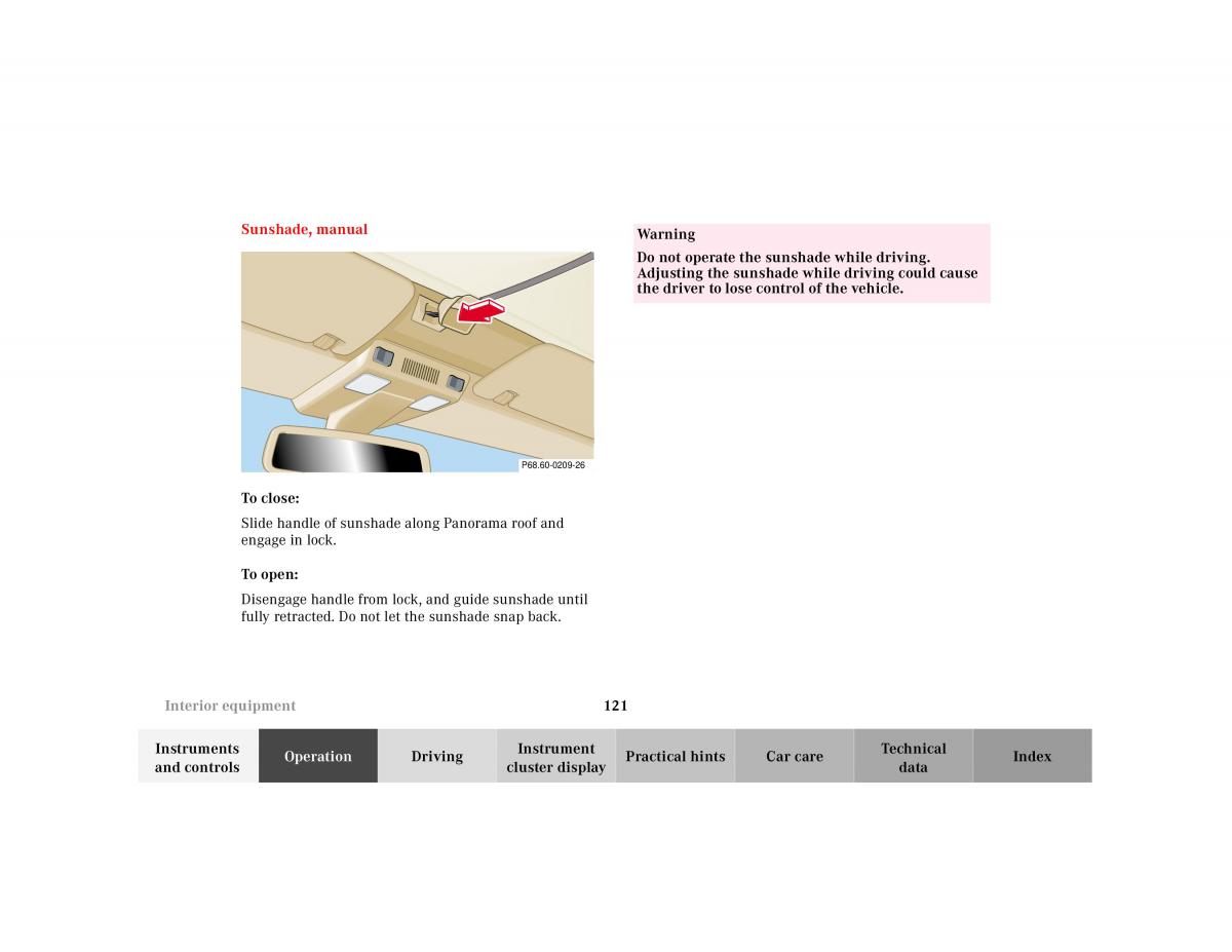 Mercedes Benz SL R129 owners manual / page 125