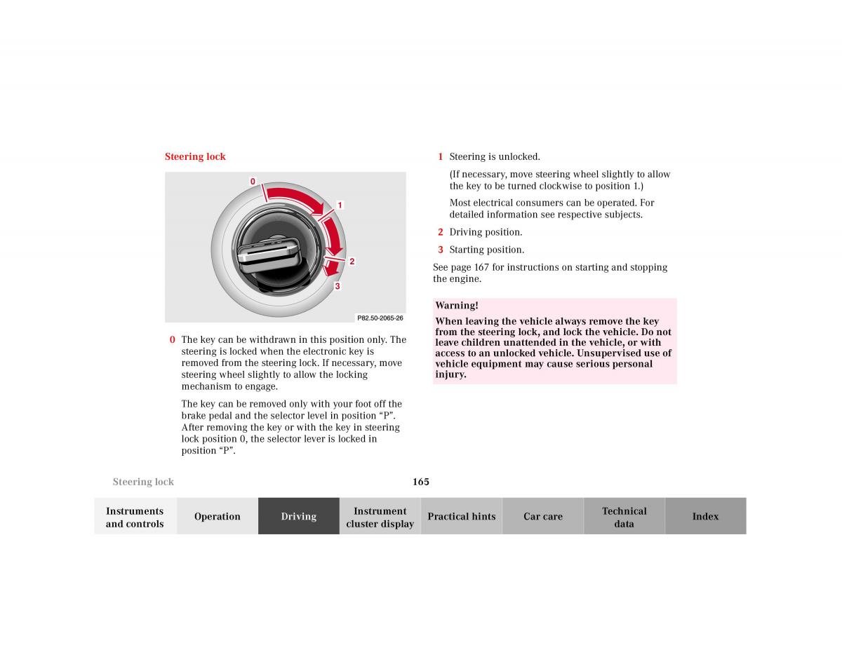 Mercedes Benz SL R129 owners manual / page 169