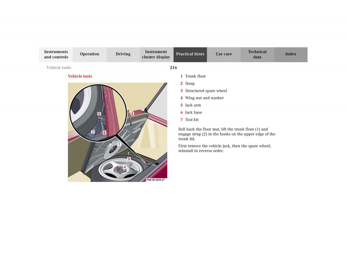 Mercedes Benz SL R129 owners manual / page 220