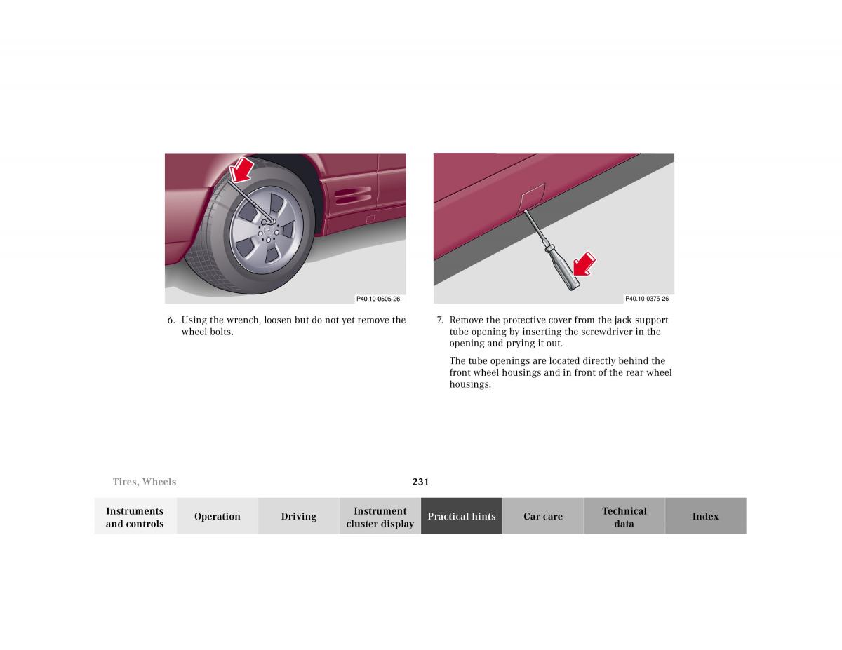 Mercedes Benz SL R129 owners manual / page 235