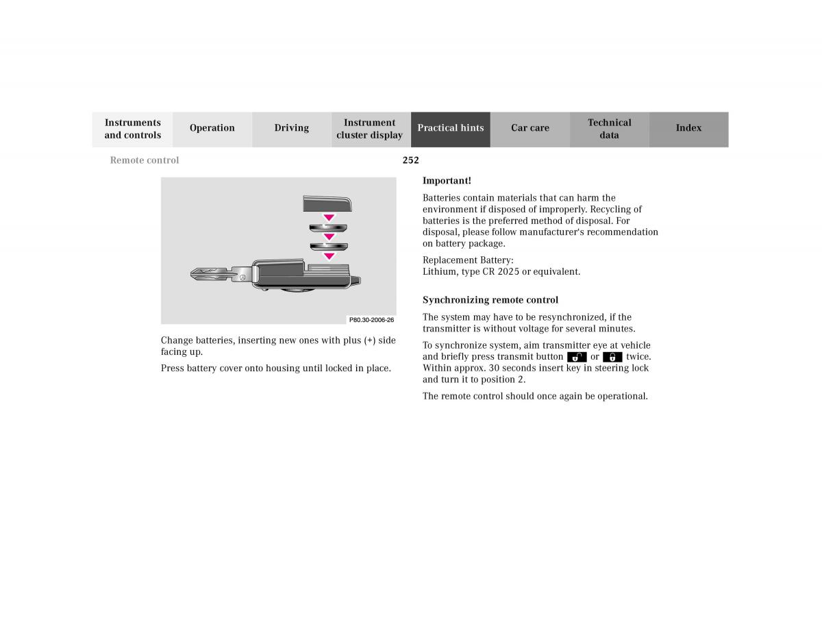 Mercedes Benz SL R129 owners manual / page 256