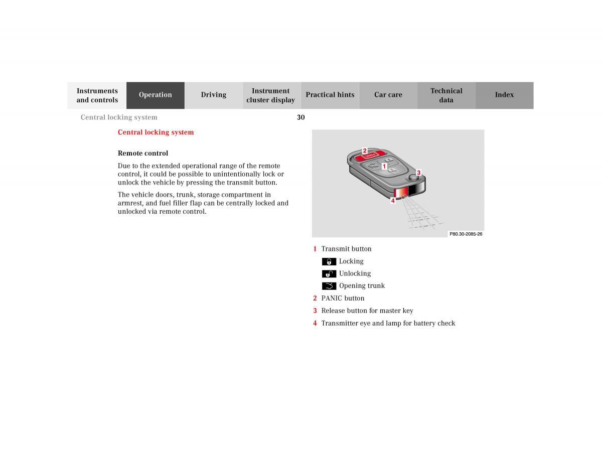 Mercedes Benz SL R129 owners manual / page 34