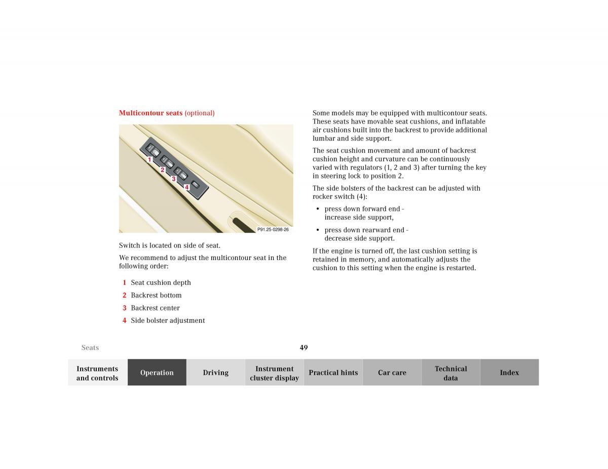 Mercedes Benz SL R129 owners manual / page 53