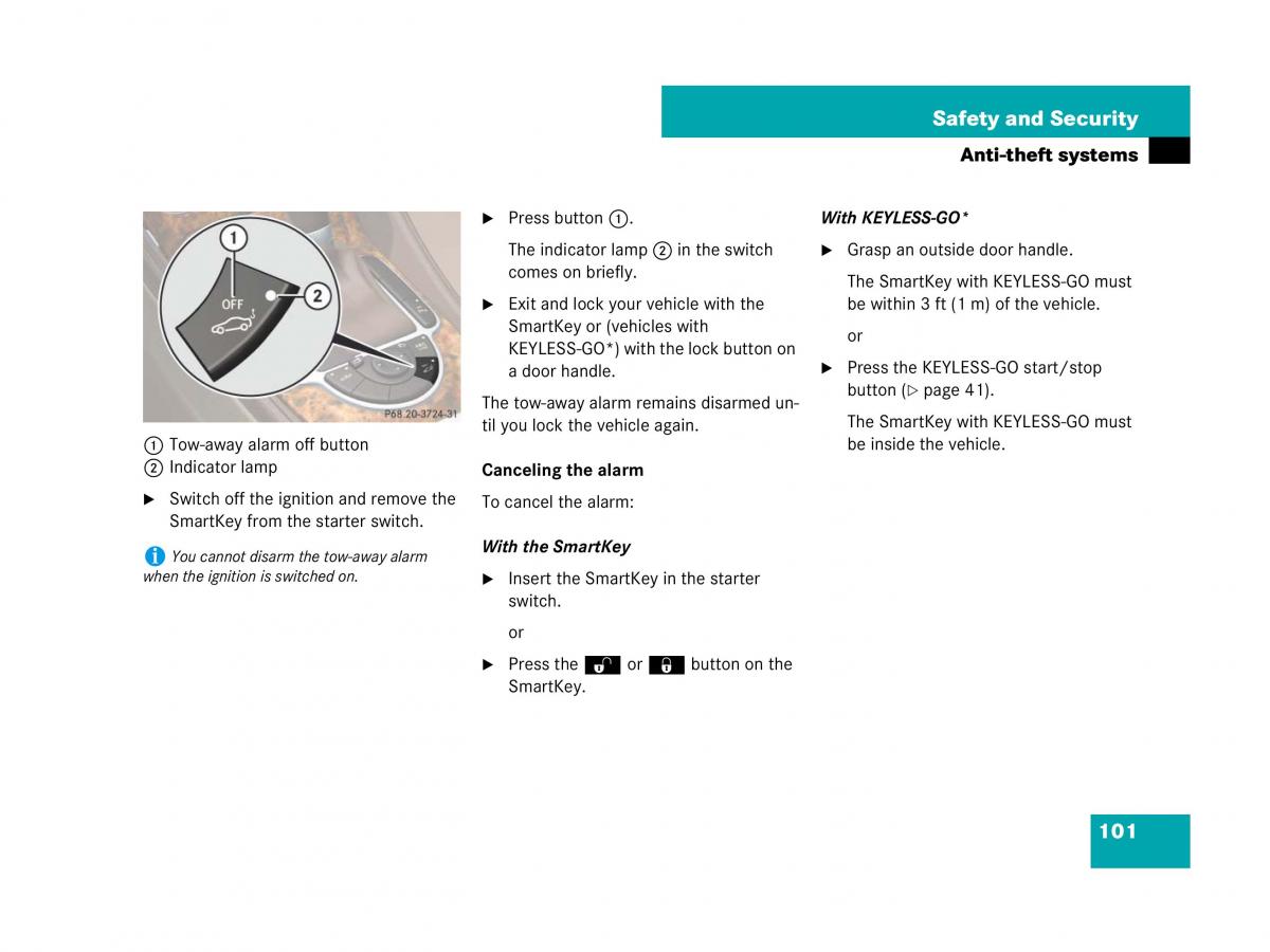 Mercedes Benz SL R230 owners manual / page 102