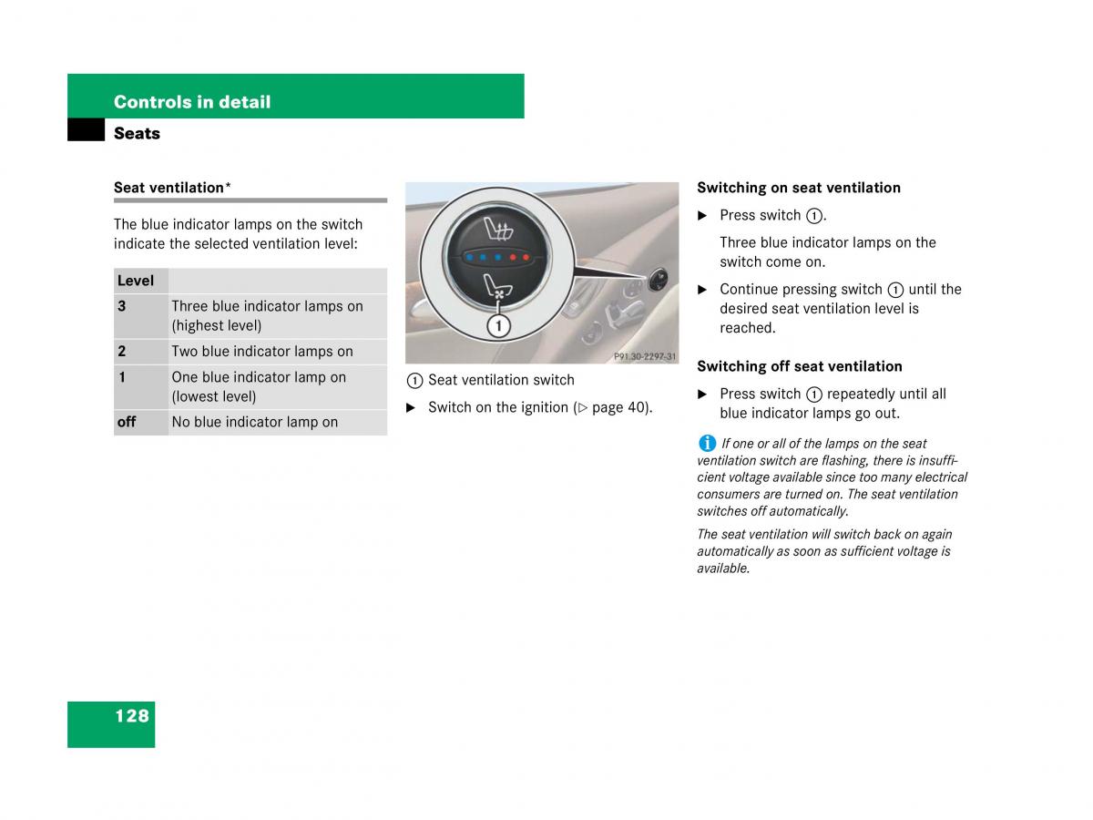 Mercedes Benz SL R230 owners manual / page 129