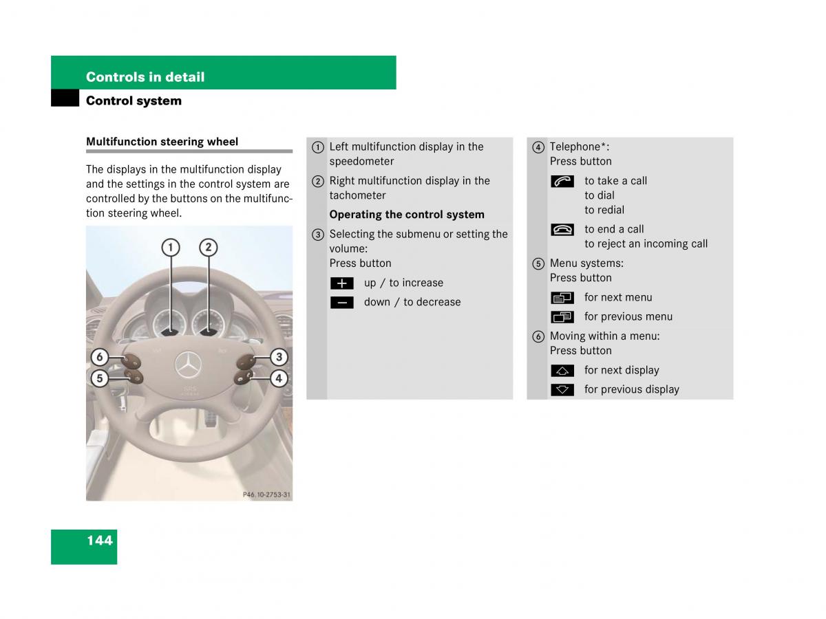 Mercedes Benz SL R230 owners manual / page 145